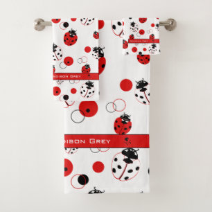 Simple Motif de Ladybug rouge, noir et blanc