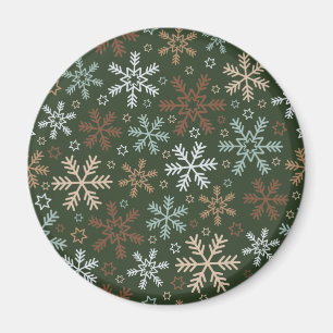 Simple Motif des flocons de neige de Noël Magnet
