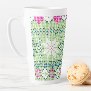 Simple Motifs Pattern 2 Latte Mug