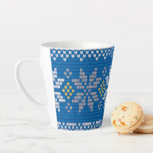 Simple Motifs Pattern 3 Latte Mug