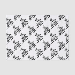 Simple Motorcross Bike and Rider Tissue Paper