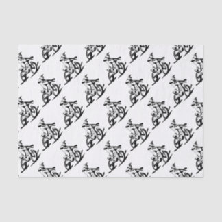 Simple Motorcross Bike and Rider Tissue Paper