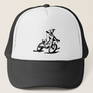 Simple Motorcross Bike and Rider Trucker Hat