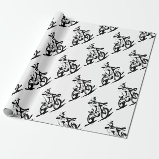 Simple Motorcross Bike and Rider Wrapping Paper