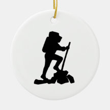 simple mountain hiking man black silhouette