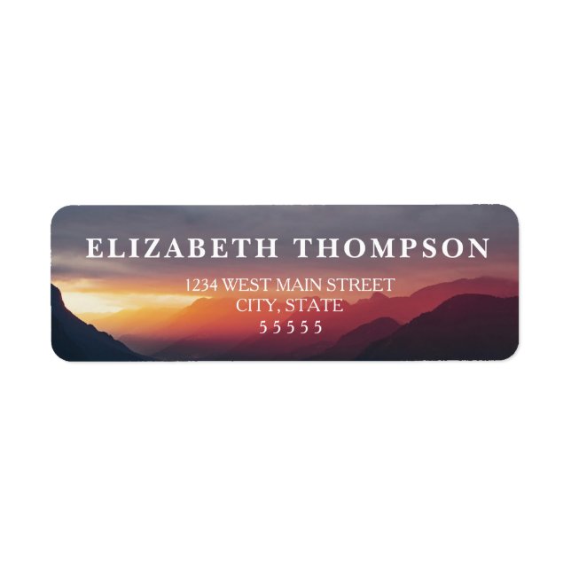 Simple Mountain Return Label (Front)