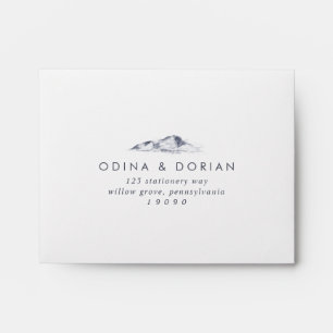 Simple Mountain Self-Addressed RSVP Envelope
