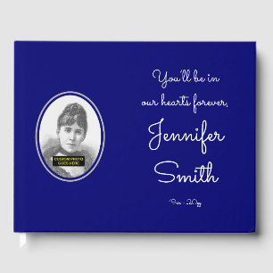 Simple & Mournful Memorial Guest Book