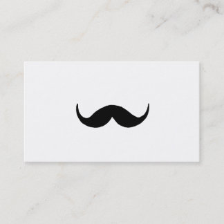 Simple moustache business card