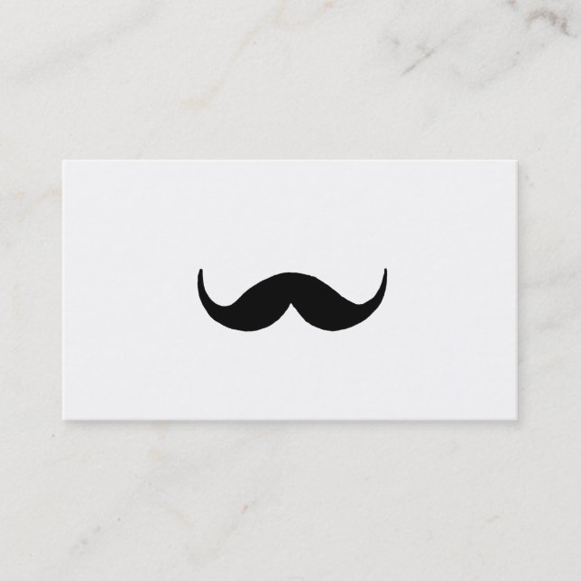 Simple moustache business card (Front)