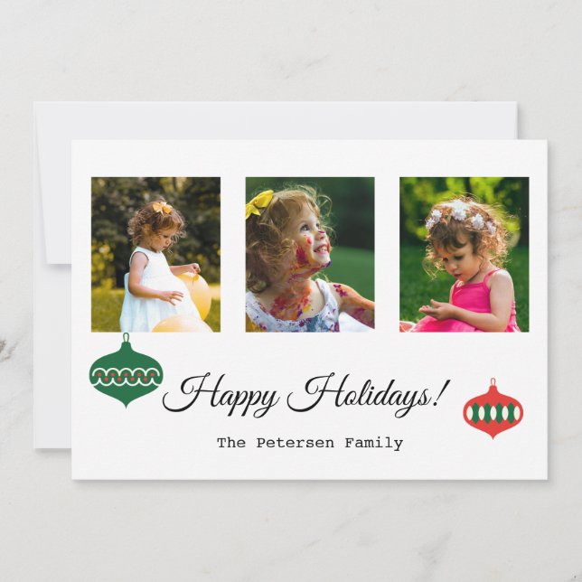 Simple Multi Picture Holiday Card (Front)