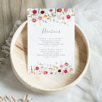 Simple Multicolor Wildflower Wedding Directions