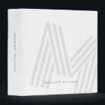 Simple Multiline Monogram Letter Personalized Binder<br><div class="desc">Simple Multiline Monogram Letter Personalized 3 Ring Binder</div>