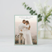 Simple Muted Green Photo Elegant Wedding