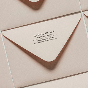 Simple Name & Address Corporate Realty Business Rubber Stamp