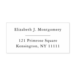 Simple Name Address Rubber Stamp