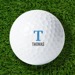 Simple Name and Monogram Initial Personalized Golf Balls