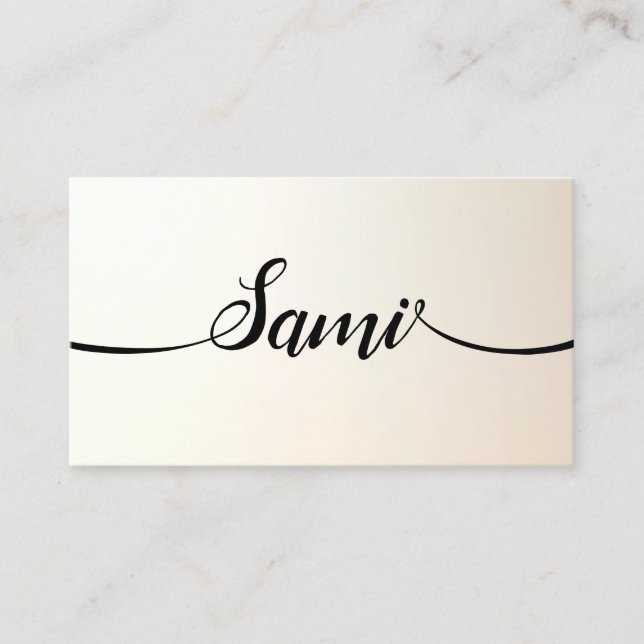 Simple Name Calligraphy Font Networking card (Front)