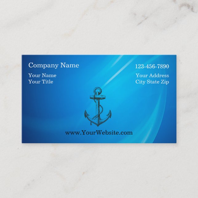 Simple Nautical Business Cards (Front)
