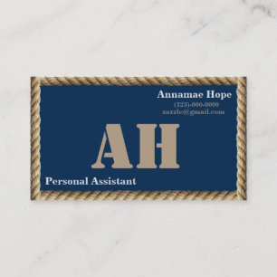 Simple Nautical   Name & Contact Info Card