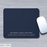 Simple Navy Blue and Grey Typographic Mousepad<br><div class="desc">Elevate your workspace with the Simple Navy Blue and Grey Typographic Mousepad. This minimalist design, featuring clean typography in a sophisticated navy blue and grey colour scheme, brings a touch of modern elegance to your desk. The absence of unnecessary elements creates a sleek and focused look, enhancing both functionality and...</div>