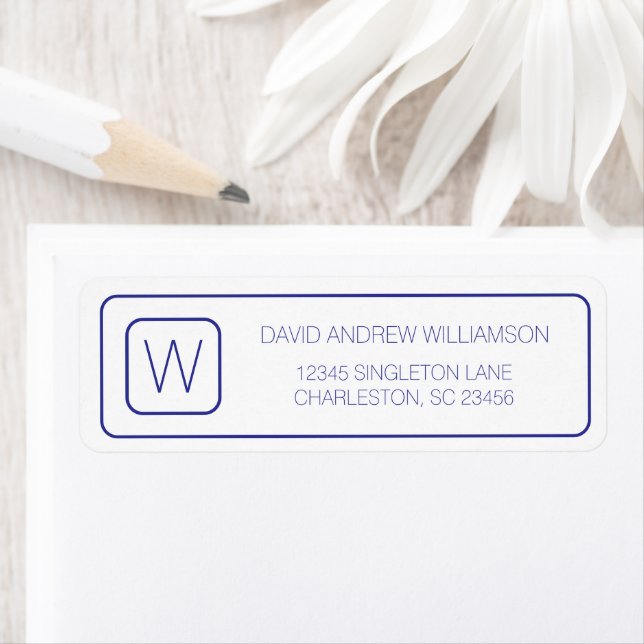 Simple Navy Blue and White Monogram (Insitu)