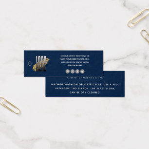 Simple Navy Blue Logo Vêtements Paquet de soins In