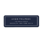 Simple Navy Blue Return Address Label