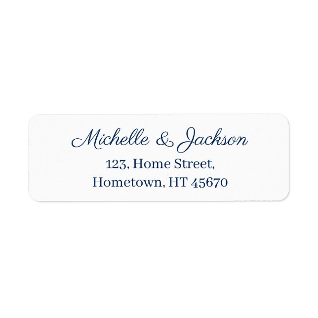 Simple Navy Blue Script Clear Text White Mariage (Devant)