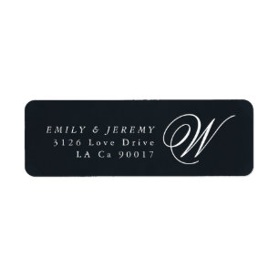 Simple Navy Modern Geometric Gold Wedding