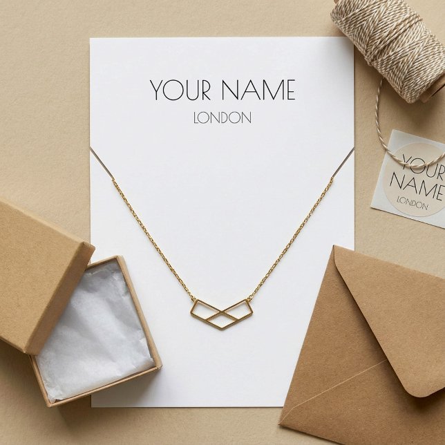 Simple necklace or bracelet display card (Simple necklace or bracelet display card.)