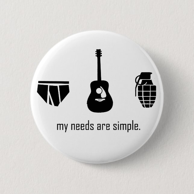 Simple Needs 2 Inch Round Button (Front)