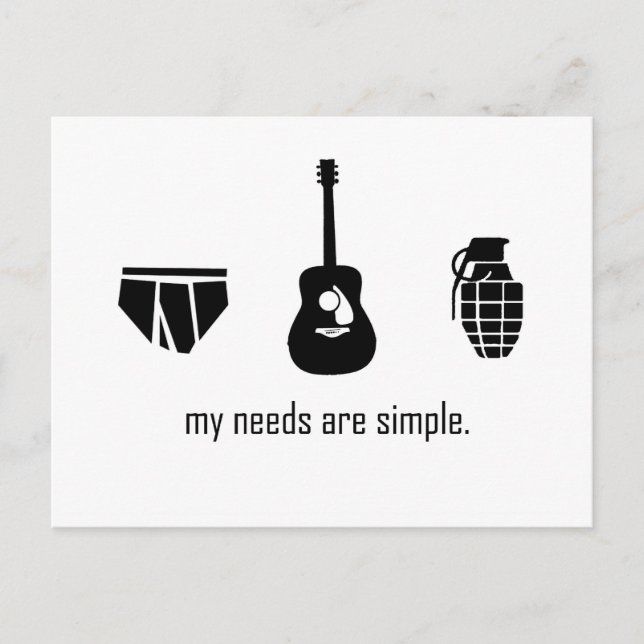 Simple Needs Postcard (Front)