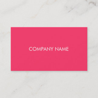 simple neon pink business card
