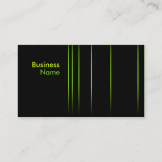 Simple Neon Vertical Lines Business Card (black)