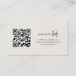 Simple Neutral Beige Elegant Wedding Enclosure Card