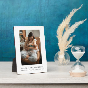 Simple New Baby And Mom Photo Plaque