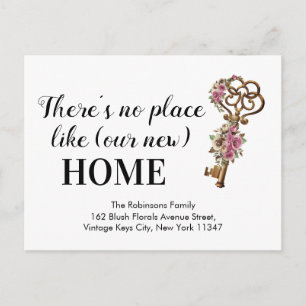 Simple New Home We've Moved Moving Announcement Postcard