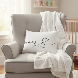 Simple New Mom Black White Accent Pillow