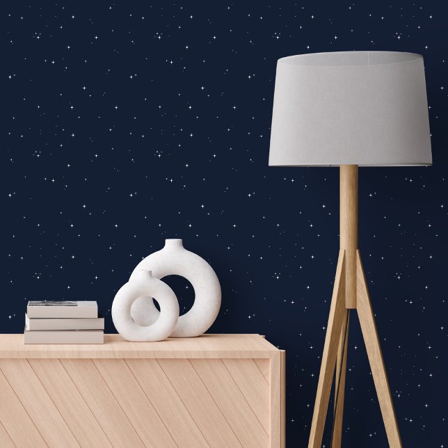 Simple night sky star pattern navy blue wallpaper (Creator Uploaded)