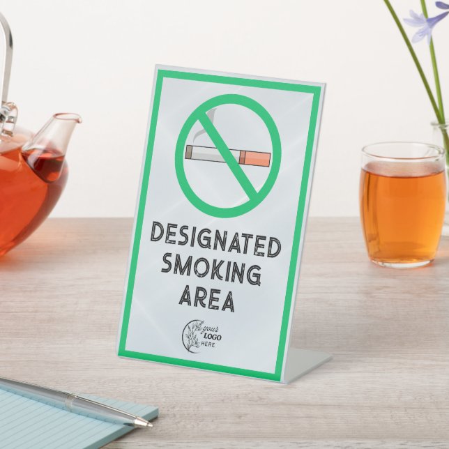Simple No Smoking tabletop Sign (In SItu)