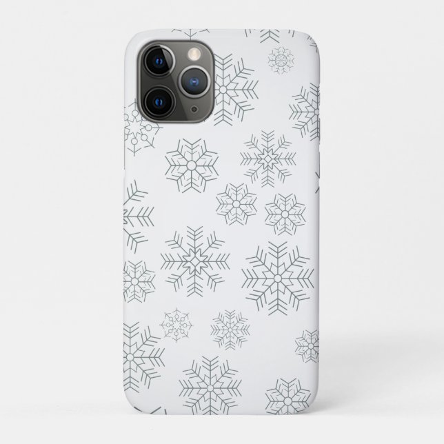 Simple Noël Snowflakes Motif iPhone X Coque (Dos)