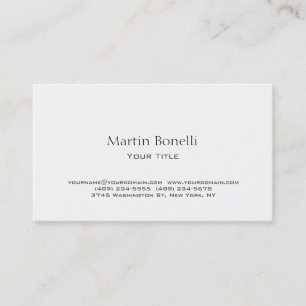 Simple Noir & Blanc Carte de visite tendance