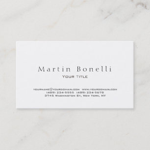 Simple Noir & Blanc Carte de visite tendance