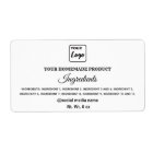 Simple noir et blanc logo ingrédients carré sti