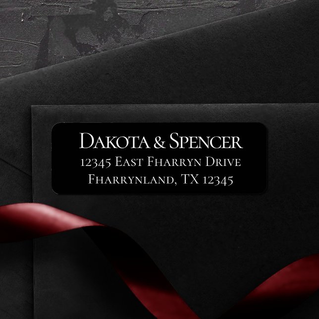 Simple noir et blanc moderne chic Mariage classiqu (Créateur téléchargé)