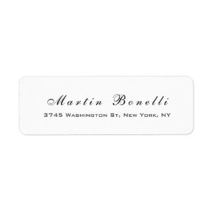 Simple Noir Noir Blanc tendance Script de calligra