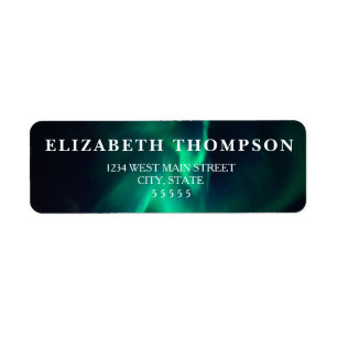 Simple Northern Lights Return Label