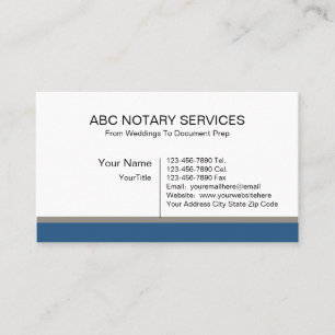 Simple Notary Business Cards