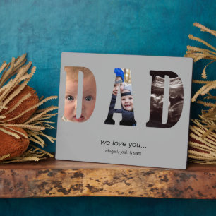 Simple Nous vous aimons Papa Photo Collage Plaque